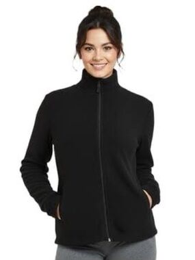 Black Full-Zip Fleece Jacket
